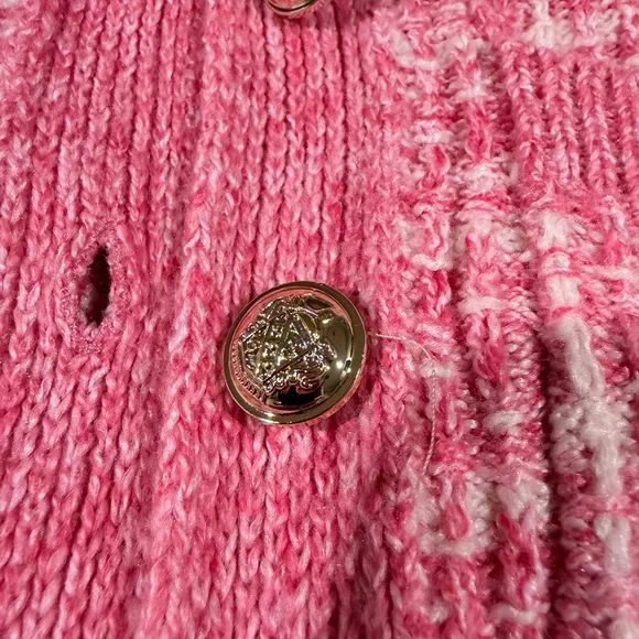 SHEIN Pink Textured Cardigan Sweater - Picture 4 of 5